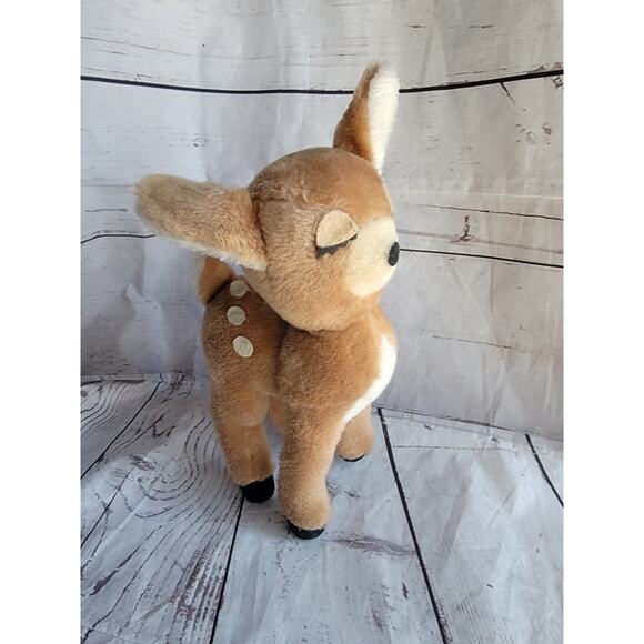 Vintage 1974 R Dakin Bambi Fawn Deer Stuffed Animal Plush 11" Sleepy Eyes Spots - Picture 1 of 8
